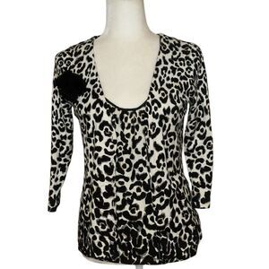 White House Black Market Animal Print Cardigan Set. Size Small. Great Condition
